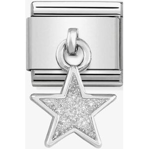 Nomination CLASSIC Silvershine White Glitter Star Drop Charm 331805/02 Nomination CLASSIC Silvershine White Glitter Star Drop Charm 331805/02