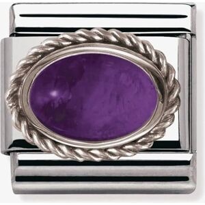 Nomination CLASSIC Silvershine Ornate Settings Amethyst Charm 330504/02 Nomination CLASSIC Silvershine Ornate Settings Amethyst Charm 330504/02