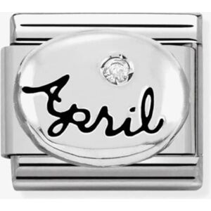 Nomination CLASSIC Silvershine Symbols April Diamond Birthstone Charm 330505/04 Nomination CLASSIC Silvershine Symbols April Diamond Birthstone Charm 330505/04