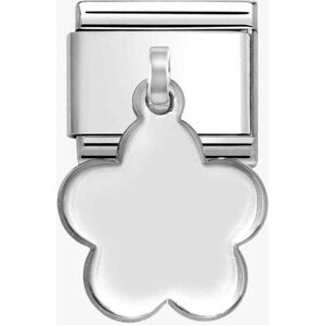 Nomination Stainless Steel & Silver Plain Flower Pendant Charm 331801/13 Nomination Stainless Steel & Silver Plain Flower Pendant Charm 331801/13