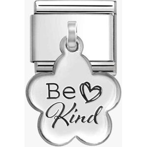 Nomination Stainless Steel & Silver Be Kind Flower Pendant Charm 331811/12 Nomination Stainless Steel & Silver Be Kind Flower Pendant Charm 331811/12
