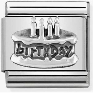 Nomination CLASSIC Silvershine Oxidised Symbols Birthday Cake Charm 330101/20 Nomination CLASSIC Silvershine Oxidised Symbols Birthday Cake Charm 330101/20
