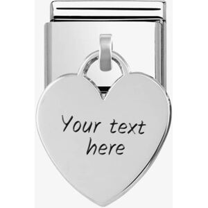 Nomination CLASSIC Silvershine Plates Plain Heart Dropper Charm 331801/02 Nomination CLASSIC Silvershine Plates Plain Heart Dropper Charm 331801/02