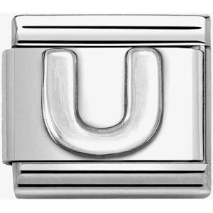 Nomination CLASSIC Composable Oxidised Silver Letter U Charm 330113/21 Nomination CLASSIC Composable Oxidised Silver Letter U Charm 330113/21