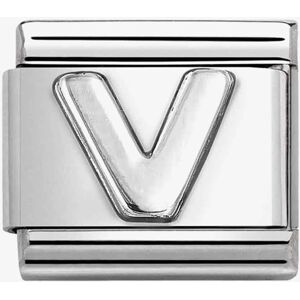 Nomination CLASSIC Composable Oxidised Silver Letter V Charm 330113/22 Nomination CLASSIC Composable Oxidised Silver Letter V Charm 330113/22