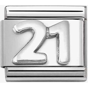 Nomination CLASSIC Composable Oxidised Silver 21 Charm 330101/57 Nomination CLASSIC Composable Oxidised Silver 21 Charm 330101/57