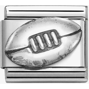 Nomination CLASSIC Silvershine Oxidised Rugby Ball Charm 330101/72 Nomination CLASSIC Silvershine Oxidised Rugby Ball Charm 330101/72