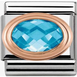 Nomination CLASSIC Rose Gold Light Blue Faceted Cubic Zirconia Charm 430601/006 Nomination CLASSIC Rose Gold Light Blue Faceted Cubic Zirconia Charm 430601/006