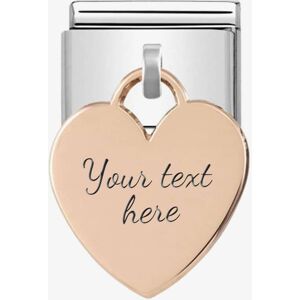 Nomination CLASSIC Rose Gold Plates Heart Dropper Charm 431801/02 Nomination CLASSIC Rose Gold Plates Heart Dropper Charm 431801/02