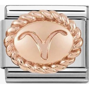 Nomination CLASSIC Rose Gold Oval Zodiac Aries Charm 430109/01 Nomination CLASSIC Rose Gold Oval Zodiac Aries Charm 430109/01