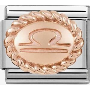 Nomination CLASSIC Rose Gold Oval Zodiac Libra Charm 430109/07 Nomination CLASSIC Rose Gold Oval Zodiac Libra Charm 430109/07