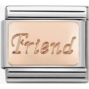 Nomination CLASSIC Rose Gold Engraved Friend Charm 430108/14 Nomination CLASSIC Rose Gold Engraved Friend Charm 430108/14