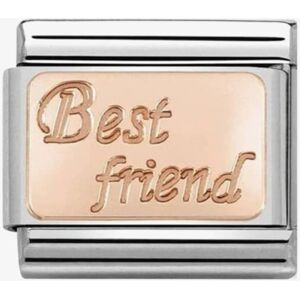 Nomination CLASSIC Rose Gold Engraved Best Friend Charm 430108/16 Nomination CLASSIC Rose Gold Engraved Best Friend Charm 430108/16