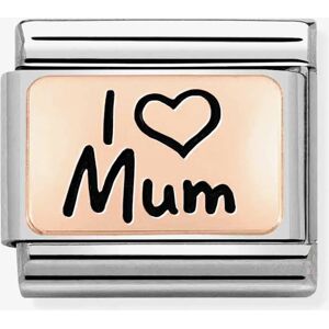 Nomination CLASSIC Composable Limited Edition Rose Gold I Heart Mum Charm 430111/01 Nomination CLASSIC Composable Limited Edition Rose Gold I Heart Mum Charm 430111/01