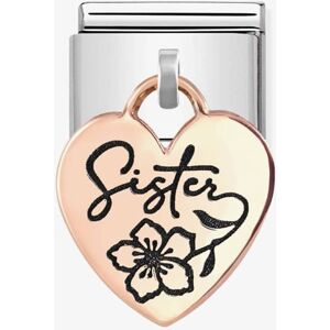 Nomination CLASSIC Composable Rose Gold Sister Heart Pendant Charm 431803/05 Nomination CLASSIC Composable Rose Gold Sister Heart Pendant Charm 431803/05