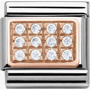 Nomination CLASSIC Rose Gold White Pave Charm 430301/01 Nomination CLASSIC Rose Gold White Pave Charm 430301/01