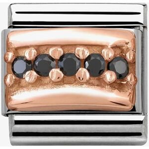 Nomination CLASSIC Rose Gold Black Cubic Zirconia Charm 430304/10 Nomination CLASSIC Rose Gold Black Cubic Zirconia Charm 430304/10
