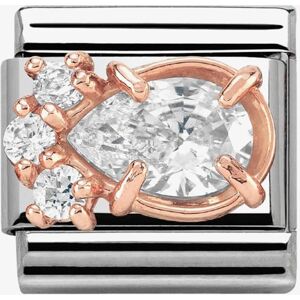 Nomination CLASSIC Rose Gold White Drop Charm 430309/01 Nomination CLASSIC Rose Gold White Drop Charm 430309/01