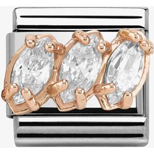 Nomination CLASSIC Rose Gold White Triptych Charm 430309/05 Nomination CLASSIC Rose Gold White Triptych Charm 430309/05