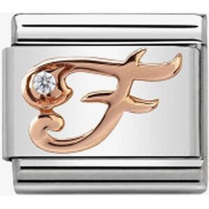 Nomination CLASSIC Rose Gold Letter F Charm 430310/06 Nomination CLASSIC Rose Gold Letter F Charm 430310/06