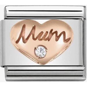 Nomination CLASSIC Rose Gold Symbols Mum Heart Charm 430305/10 Nomination CLASSIC Rose Gold Symbols Mum Heart Charm 430305/10