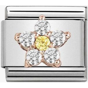 Nomination CLASSIC Rose Gold Yellow And White Flower Charm 430317/03 Nomination CLASSIC Rose Gold Yellow And White Flower Charm 430317/03