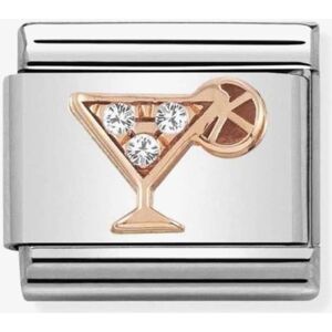 Nomination CLASSIC Rose Gold Symbols Cubic Zirconia Cocktail Charm 430305/28 Nomination CLASSIC Rose Gold Symbols Cubic Zirconia Cocktail Charm 430305/28