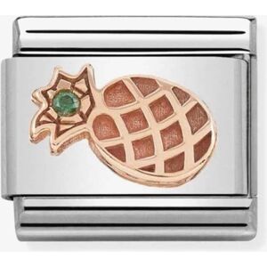 Nomination CLASSIC Rose Gold Symbols Green Cubic Zirconia Pineapple Charm 430305/30 Nomination CLASSIC Rose Gold Symbols Green Cubic Zirconia Pineapple Charm 430305/30