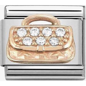 Nomination CLASSIC Rose Gold Handbag With Zirconia Charm 430302/31 * Nomination CLASSIC Rose Gold Handbag With Zirconia Charm 430302/31 *