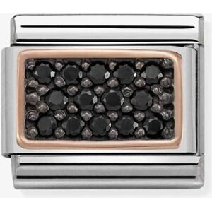 Nomination Classic Rose-Gold and Black 'Gemstones' Charm 430313/03 Nomination Classic Rose-Gold and Black 'Gemstones' Charm 430313/03