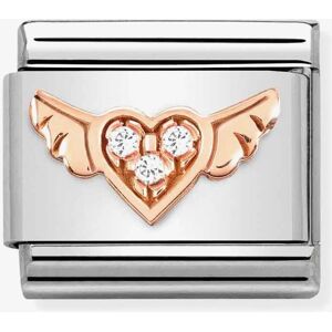 Nomination CLASSIC Composable Romance Heart Cubic Zirconia Wings Charm 430305/34 Nomination CLASSIC Composable Romance Heart Cubic Zirconia Wings Charm 430305/34