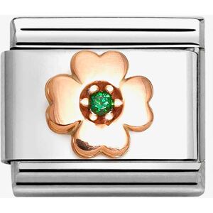Nomination CLASSIC Rose Gold Symbols Green Clover Charm 430305/44 Nomination CLASSIC Rose Gold Symbols Green Clover Charm 430305/44