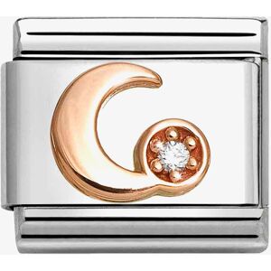 Nomination CLASSIC Rose Gold Symbols White Moon Charm 430305/45 Nomination CLASSIC Rose Gold Symbols White Moon Charm 430305/45