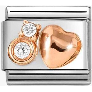 Nomination CLASSIC Rose Gold Cubic Zirconia Raised Heart Charm 430305/51 Nomination CLASSIC Rose Gold Cubic Zirconia Raised Heart Charm 430305/51
