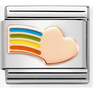 Nomination CLASSIC Composable Rose Gold Rainbow and Heart Charm 430202/16 Nomination CLASSIC Composable Rose Gold Rainbow and Heart Charm 430202/16