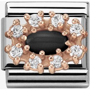 Nomination CLASSIC Rose Gold Black Agate Charm 430308/02 Nomination CLASSIC Rose Gold Black Agate Charm 430308/02