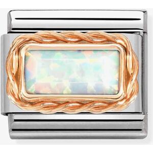 Nomination CLASSIC Composable Rose Gold Baguette White Opal Charm 430512/07* Nomination CLASSIC Composable Rose Gold Baguette White Opal Charm 430512/07*