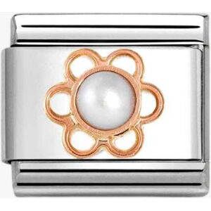 Nomination CLASSIC Rose Gold Freshwater Pearl Flower Charm 430503/02 Nomination CLASSIC Rose Gold Freshwater Pearl Flower Charm 430503/02