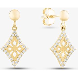 Gold Impression 9ct Cubic Zirconia Open Heraldic Cross Earrings GER66-Y Gold Impression 9ct Cubic Zirconia Open Heraldic Cross Earrings GER66-Y
