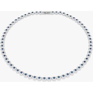 Swarovski Una Angelic Rhodium Plated Blue & White Crystal Tennis Necklace 5733402 Swarovski Una Angelic Rhodium Plated Blue & White Crystal Tennis Necklace 5733402
