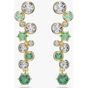 Swarovski Constella Gold Tone Plated Green & White Crystal Drop Earrings 5732248 Swarovski Constella Gold Tone Plated Green & White Crystal Drop Earrings 5732248