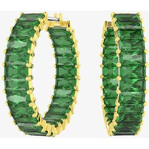 Swarovski Matrix Gold Tone Green Hoop Earrings 5658651 Swarovski Matrix Gold Tone Green Hoop Earrings 5658651