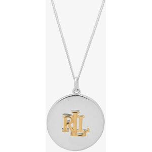 Lauren Ralph Lauren Silver Logo Disc Pendant Necklace 60556788-EZ6 Lauren Ralph Lauren Silver Logo Disc Pendant Necklace 60556788-EZ6