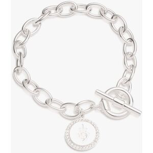 Lauren Ralph Lauren Silver Logo Shield Charm T-Bar Bracelet 14B00203 Lauren Ralph Lauren Silver Logo Shield Charm T-Bar Bracelet 14B00203