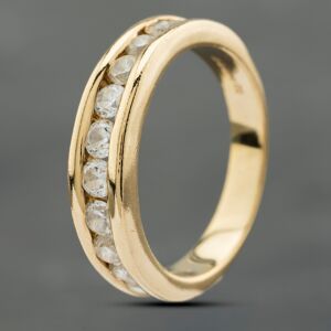 Pre-Owned 9ct Yellow Gold Cubic Zirconia Channel Set Half Eternity Ring 41102723 Pre-Owned 9ct Yellow Gold Cubic Zirconia Channel Set Half Eternity Ring 41102723