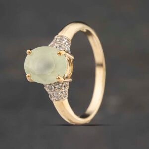 Pre-Owned 9ct Yellow Gold White Topaz & Prehnite Cluster Ring 41103081 Pre-Owned 9ct Yellow Gold White Topaz & Prehnite Cluster Ring 41103081