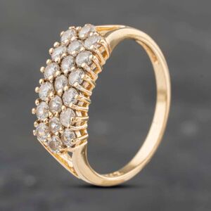 Pre-Owned 9ct Yellow Gold Cubic Zirconia Three Row Ring 41103158 Pre-Owned 9ct Yellow Gold Cubic Zirconia Three Row Ring 41103158