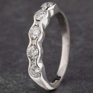 Pre-Owned 18ct White Gold 0.65ct Brilliant Cut Diamond Five Stone Ring 4112127 Pre-Owned 18ct White Gold 0.65ct Brilliant Cut Diamond Five Stone Ring 4112127