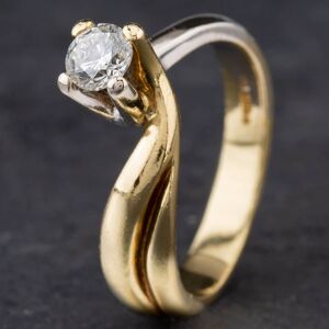 Pre-Owned 18ct Two Colour Gold 0.35ct Brilliant Cut Diamond Twist Solitaire Ring 4112275 Pre-Owned 18ct Two Colour Gold 0.35ct Brilliant Cut Diamond Twist Solitaire Ring 4112275