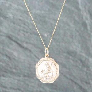 Pre-Owned 9ct Yellow Gold Hexagon Diamond Cut Edge St Christopher Pendant & 18 Inch Curb Chain 41141759 Pre-Owned 9ct Yellow Gold Hexagon Diamond Cut Edge St Christopher Pendant & 18 Inch Curb Chain 41141759